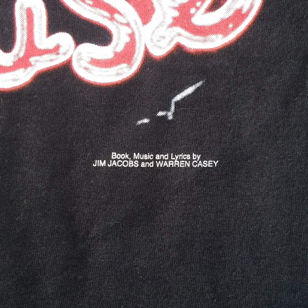 Vintage Jerzees Tee Grease Musical Tour 2000 Large Graphics Double Sided Rare - Picture 4 of 10